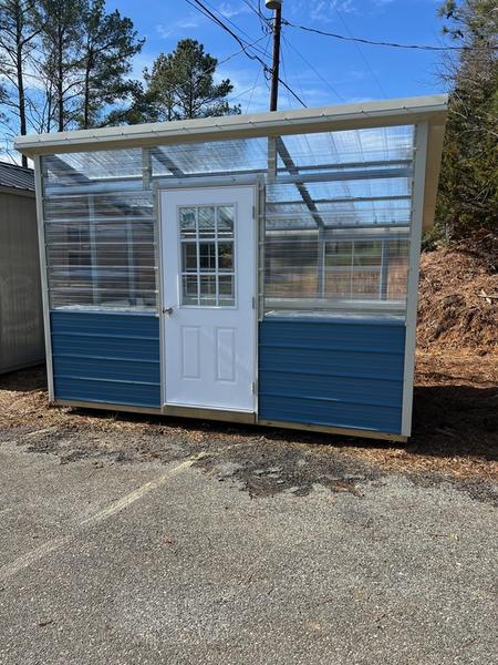 2025 STT 8x10 single slope greenhouse - front view