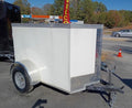 2025 STT 4x6 single axle enclosed trailer front