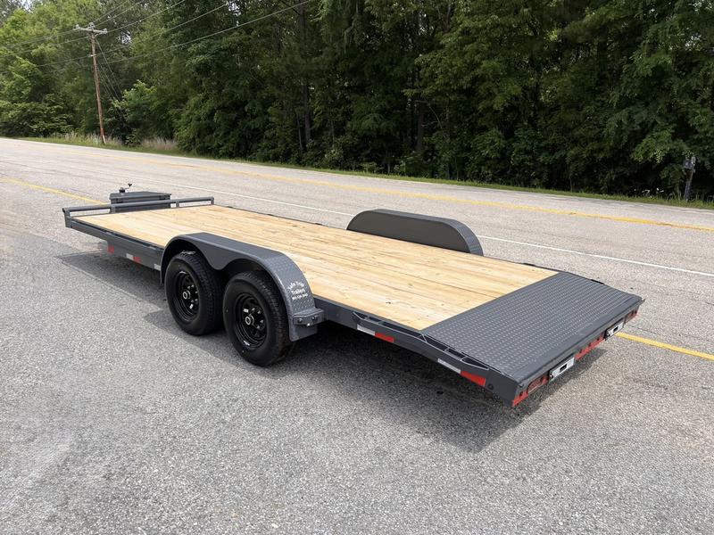 2025 STT 83x20 10K wood deck car hauler - toolbox view