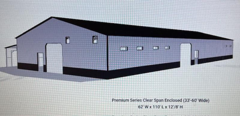 2025 STT 62x110 Steel Building - construction photo 2