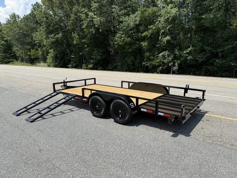 2025 STT 83x16 Utility Trailer with Side Ramps - ramp view