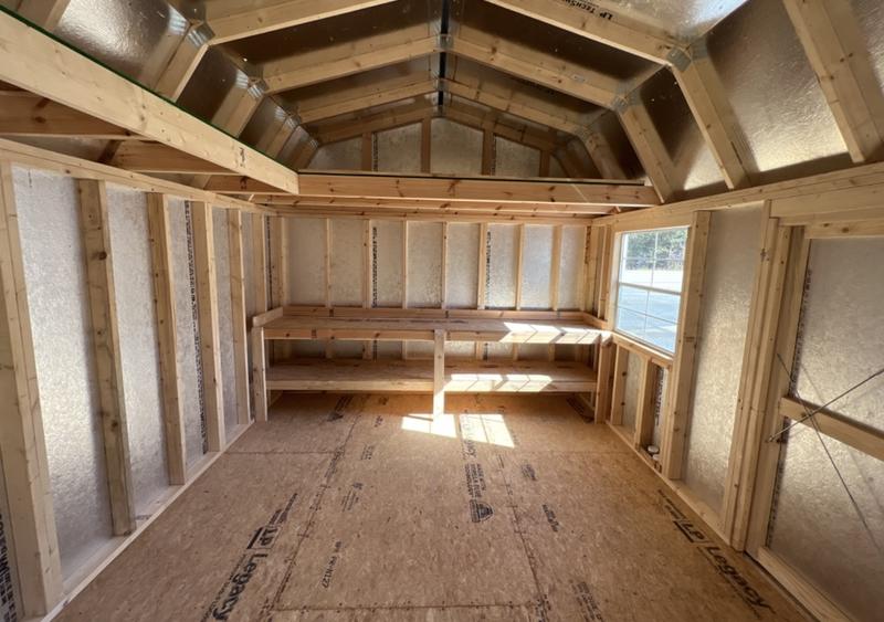 2025 STT 12x20 Side Lofted Shed - workbench