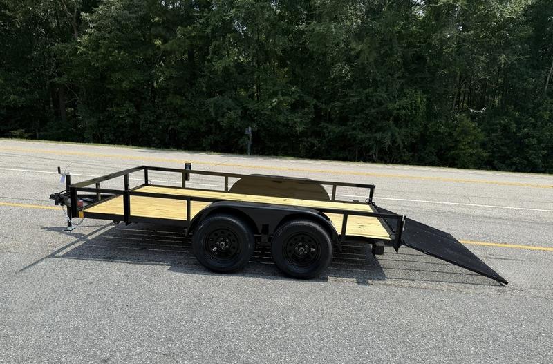 2025 STT 77x12 Tandem Axle Utility Trailer angle view