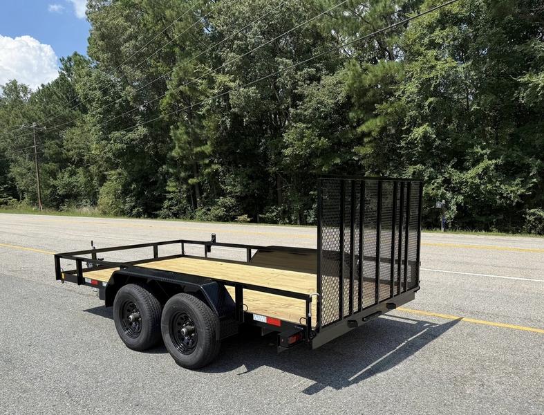 2025 STT 7x16 10K Tandem Axle Utility Trailer - rear gate