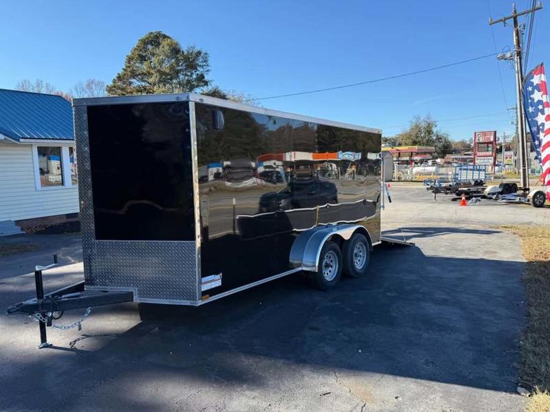 2026 STT 7x14 Tandem Axle Enclosed Trailer with Polycore - rear view