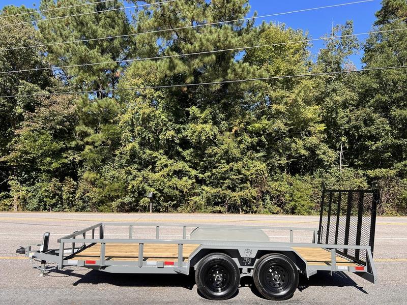 2025 STT 7x16 7K Utility Trailer Tube Top - gate view