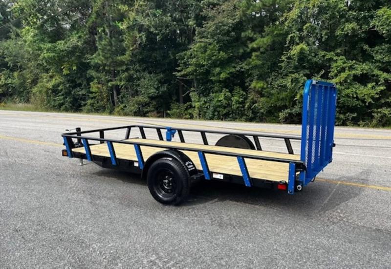 2025 STT 77x14 Single Axle Utility Trailer deluxe gate view