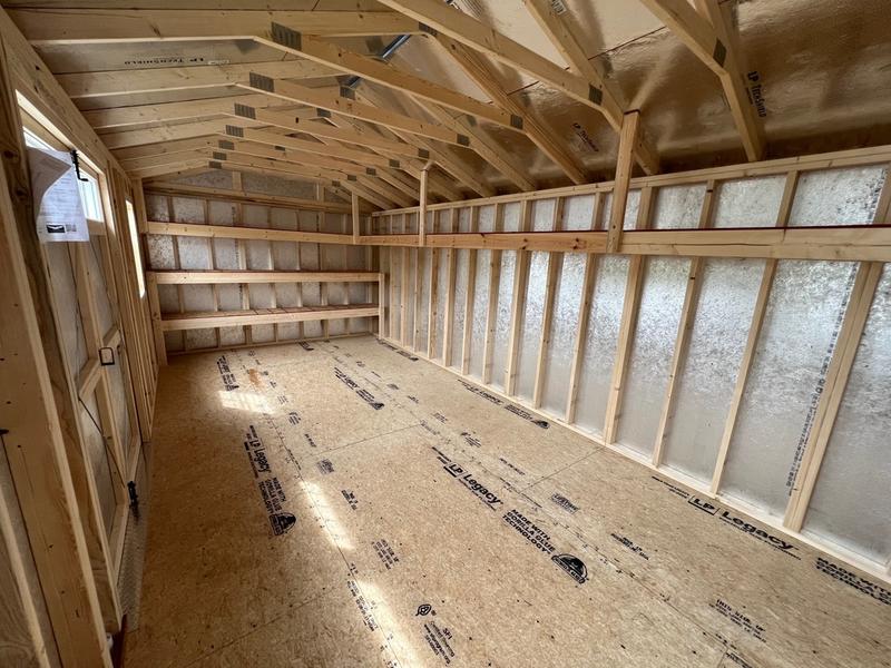 2025 STT 12x24 utility shed interior loft